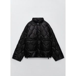 Zara Leather Padded Jacket